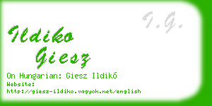 ildiko giesz business card