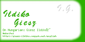 ildiko giesz business card